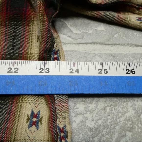 Lucky Brand Pearl Snap Shirt Adult XL Buffalo Plaid Southwest Button Up Western - Picture 5 of 6